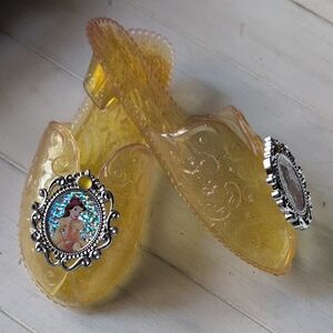 Yellow Disney Princess Belle Jelly Shoes